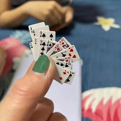 54pcs Mini Poker Cards For Creative Fun 0.59in X 0.39in