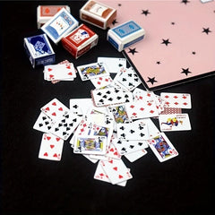 54pcs Mini Poker Cards For Creative Fun 0.59in X 0.39in