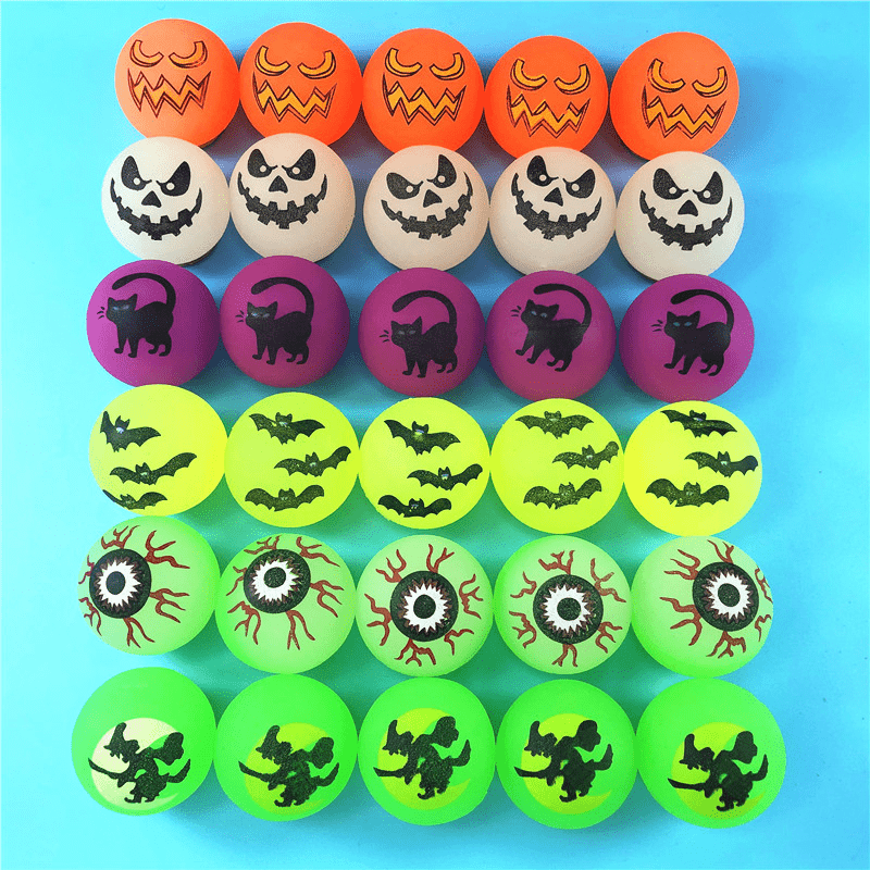20pcs Halloween Glow Bouncy Balls for Party Favors Supplies