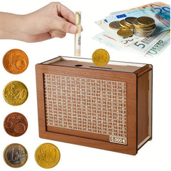 Wooden Piggy Bank Piggy Bank With Acrylic Mirror Paintable Children's Gift
