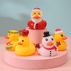 Christmas Party Favors Rubber Ducks 6Pcs Assorted Duckies Bath Toys