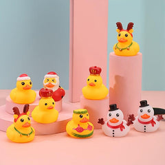 Christmas Party Favors Rubber Ducks 6Pcs Assorted Duckies Bath Toys