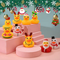 Christmas Party Favors Rubber Ducks 6Pcs Assorted Duckies Bath Toys