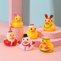 Christmas Party Favors Rubber Ducks 6Pcs Assorted Duckies Bath Toys