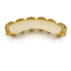 18K Plated Iced Out Diamond Grills Top & Bottom Teeth Braces