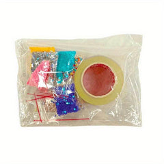 12 Nano Glitter Bubble Set with Nano Tape, Colorful Glitter, Foam Ball, Straws