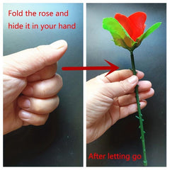 Classic Couple Confession Magic Folding Rose Magic Props