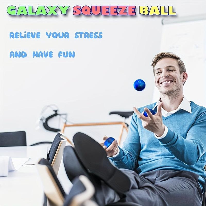 12Pcs Galaxy Stress Balls 6.35 Cm Space Theme Stress Balls Foam Squeeze Ball