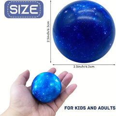 12Pcs Galaxy Stress Balls 6.35 Cm Space Theme Stress Balls Foam Squeeze Ball