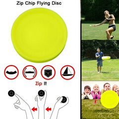 Silicone Zip Chip Flying Disc, Mini Luminous Saucer