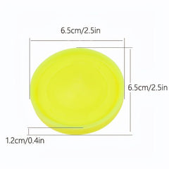 Silicone Zip Chip Flying Disc, Mini Luminous Saucer
