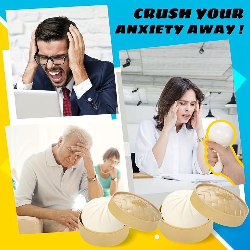 Bun Squishy Fingertip Toy Dumpling Stress Ball
