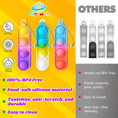 30pcs Mini Pop Keychain Fidget Toys Bulk Party Favors Sensory Toys for Kids
