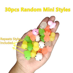 30pcs Mini Squishy Toys Kids Party Favors Random Animals Mini Squishes Toys