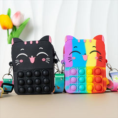 Girls Cat Messenger Bag & Coin Purse Set