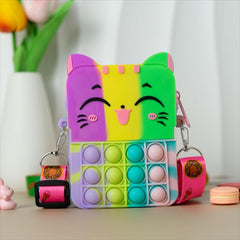 Girls Cat Messenger Bag & Coin Purse Set