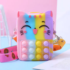 Girls Cat Messenger Bag & Coin Purse Set