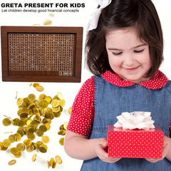 Vintage Wooden Piggy Bank Money Box - Perfect Gift