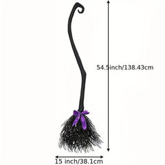 Halloween Witch Broom Props Performance Role playing Party Clothing Decoration