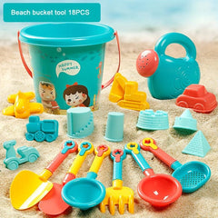 18pcs Baby Sand Toys Set Bucket Shovel Mold Kettle Kids Beach Games