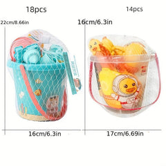 18pcs Baby Sand Toys Set Bucket Shovel Mold Kettle Kids Beach Games