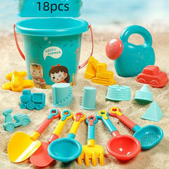 18pcs Baby Sand Toys Set Bucket Shovel Mold Kettle Kids Beach Games