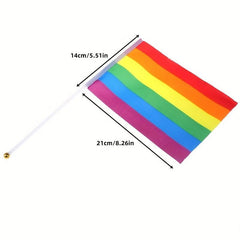 Rainbow LGBT Pride Handheld Waving Flag