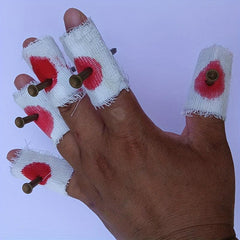 1pc Magic Piercing Finger Nails Prank Toy