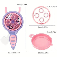 Portable Bubble Machine Fan Automatic Bubble Blower for Kids Toddlers