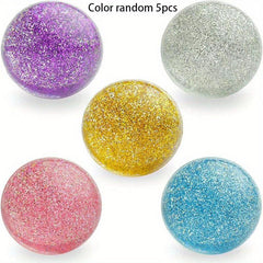 5 Bouncy Balls in 32mm Rubber Balls for Kids - Big Bouncy Ball Fun
