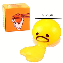 Squishy Puking Egg Yolk Stress Ball Yellow Goop Toy