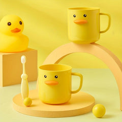 Yellow Duck Mouthwash Cup Kids Plastic Brushing Drinking Cup