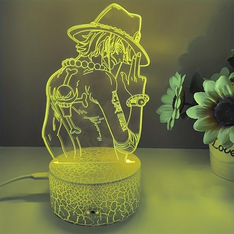 3D Acrylic LED Night Lights Anime Figure 7 16 Color Touch Table Lamp