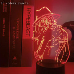 3D Acrylic LED Night Lights Anime Figure 7 16 Color Touch Table Lamp