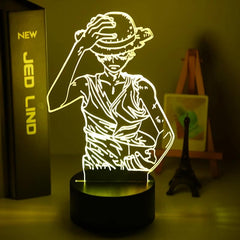 Anime Night 3D LED Lamp Night Lamp Desktop 7 16 Touch Changing Light
