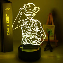 Anime Night 3D LED Lamp Night Lamp Desktop 7 16 Touch Changing Light