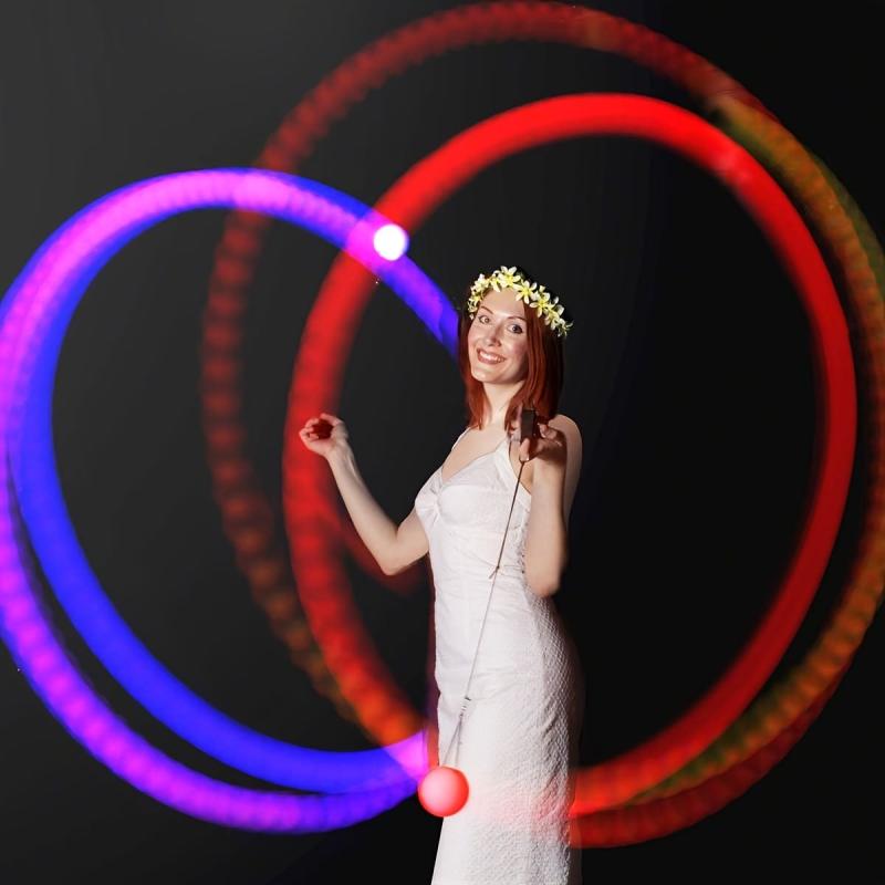 LED Poi Balls Glow Balls Soft Glow Poi Balls For Beginners And Professionals