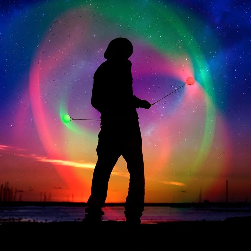 LED Poi Balls Glow Balls Soft Glow Poi Balls For Beginners And Professionals