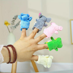10PCS Mini Animal Finger Puppets Set Educational Story Time Toys