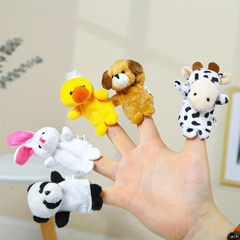 10PCS Mini Animal Finger Puppets Set Educational Story Time Toys