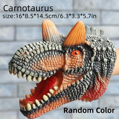 Tyrannosaurus Rex Hand Puppet Gloves Soft Rubber Triceratops Toy