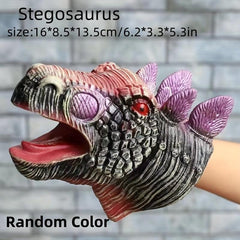 Tyrannosaurus Rex Hand Puppet Gloves Soft Rubber Triceratops Toy