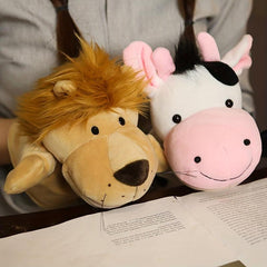 Animal Hand Puppets Plush Toys Sign Language Ventriloquist Props