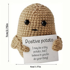 Wool Knitted Doll Positive Energy Card Home Decorations
