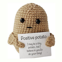 Wool Knitted Doll Positive Energy Card Home Decorations