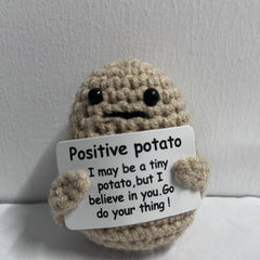 Wool Knitted Doll Positive Energy Card Home Decorations