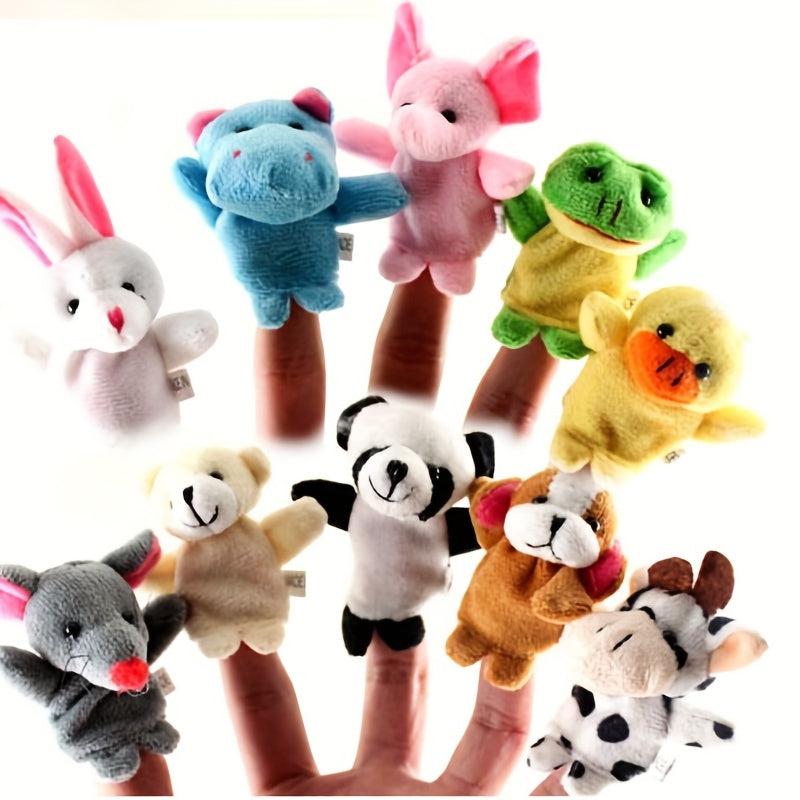 10pcs Baby Plush Toy Animal Finger Puppet - Educational Children Toys