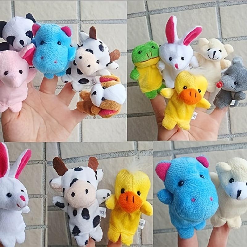 10pcs Baby Plush Toy Animal Finger Puppet - Educational Children Toys