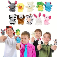 10pcs Baby Plush Toy Animal Finger Puppet - Educational Children Toys