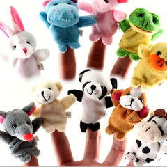 10pcs Baby Plush Toy Animal Finger Puppet - Educational Children Toys